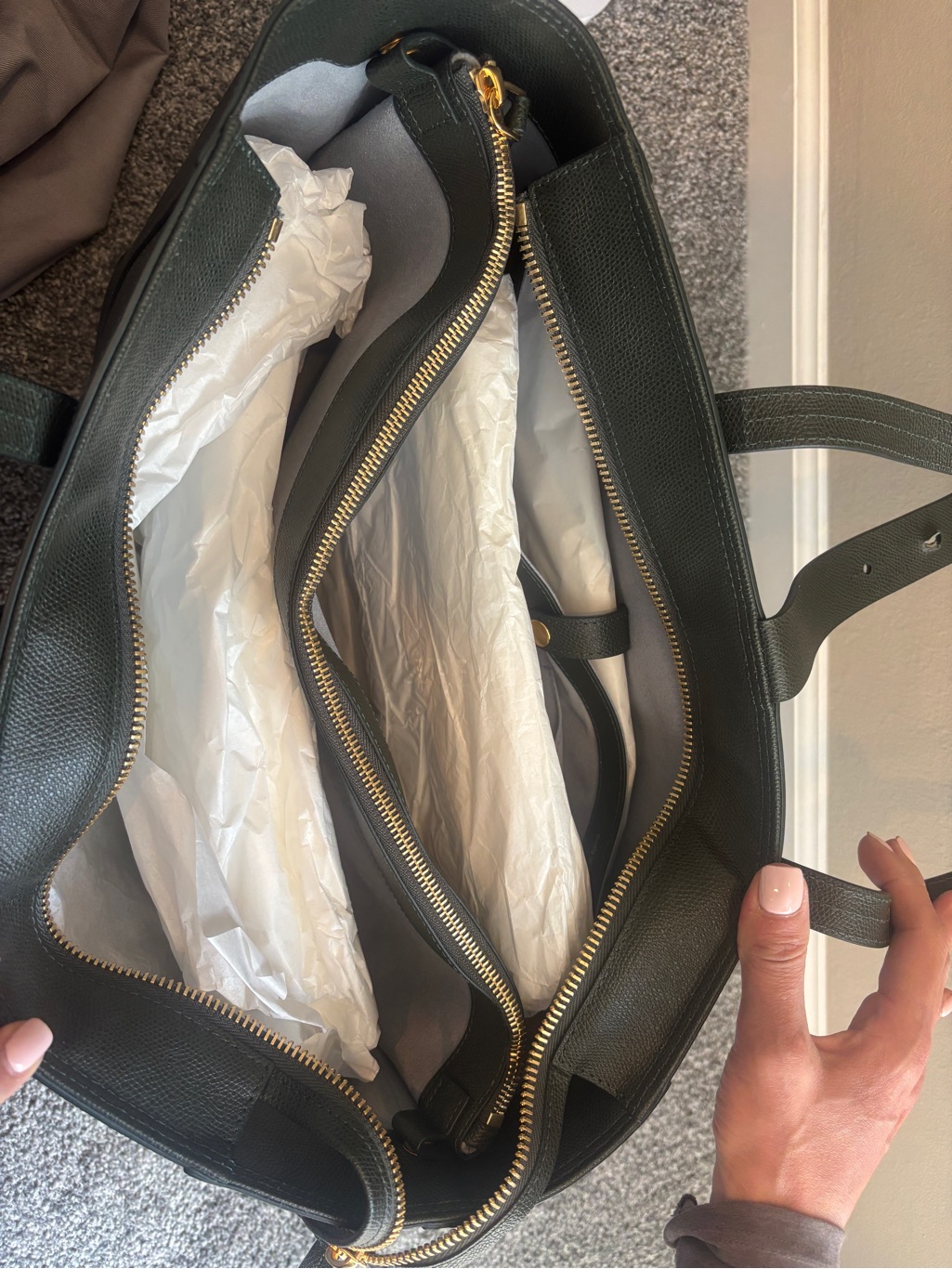 Nwt Senreve Tote In Forest Green — image 3 of 7